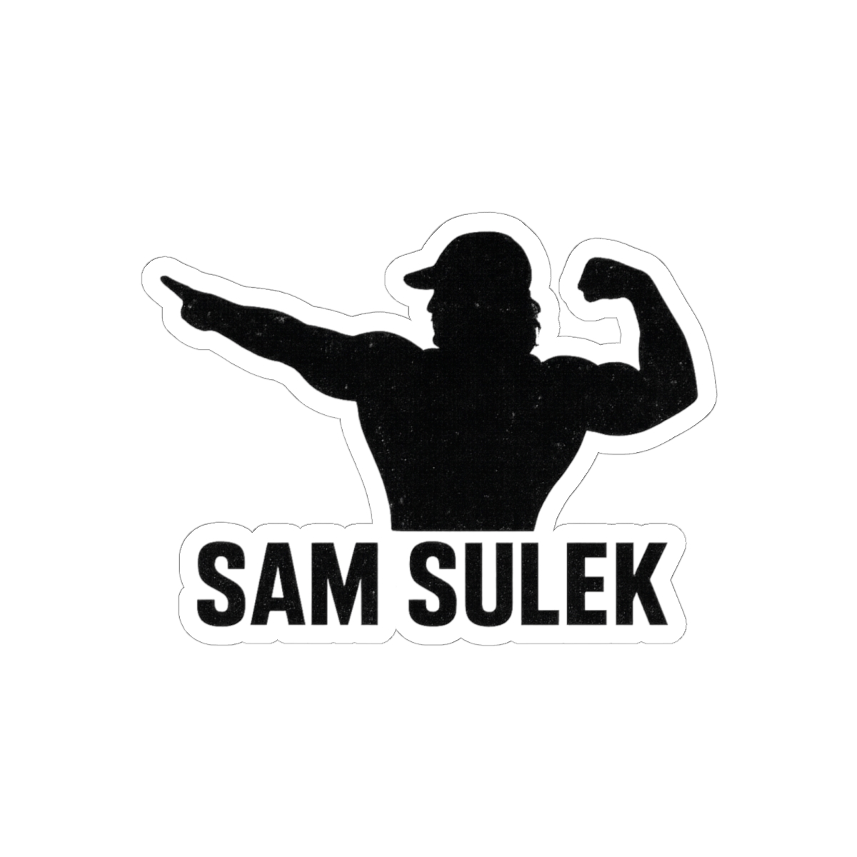 Sam Sulek Shadow Silhouette Sticker | Bold Fitness Decal