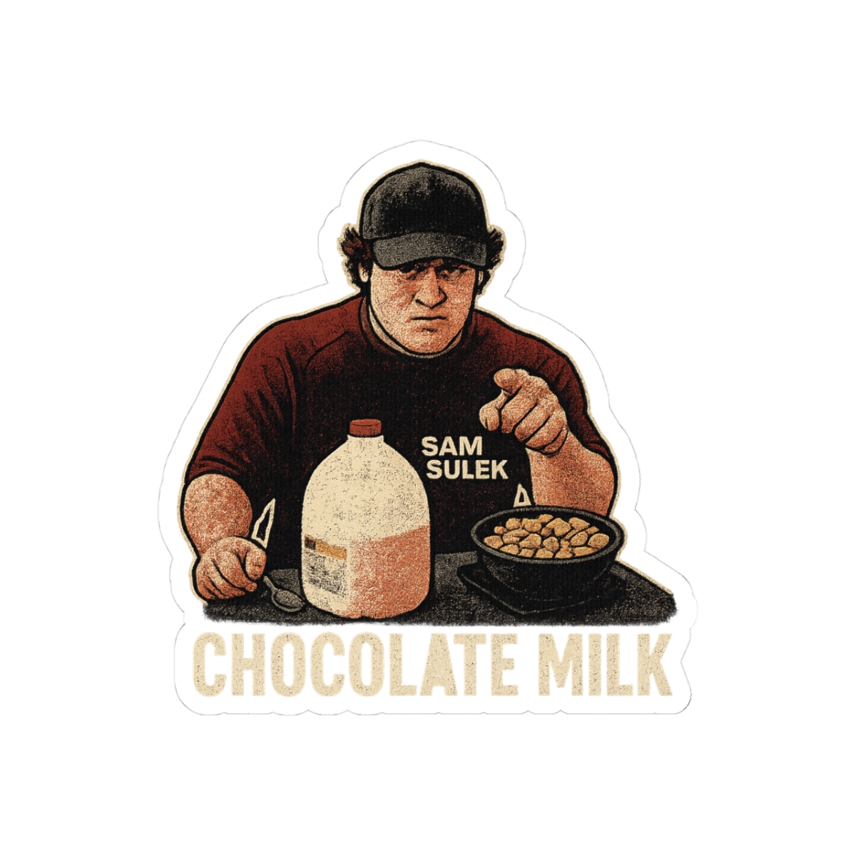Sam Sulek Chocolate Milk Gym Sticker