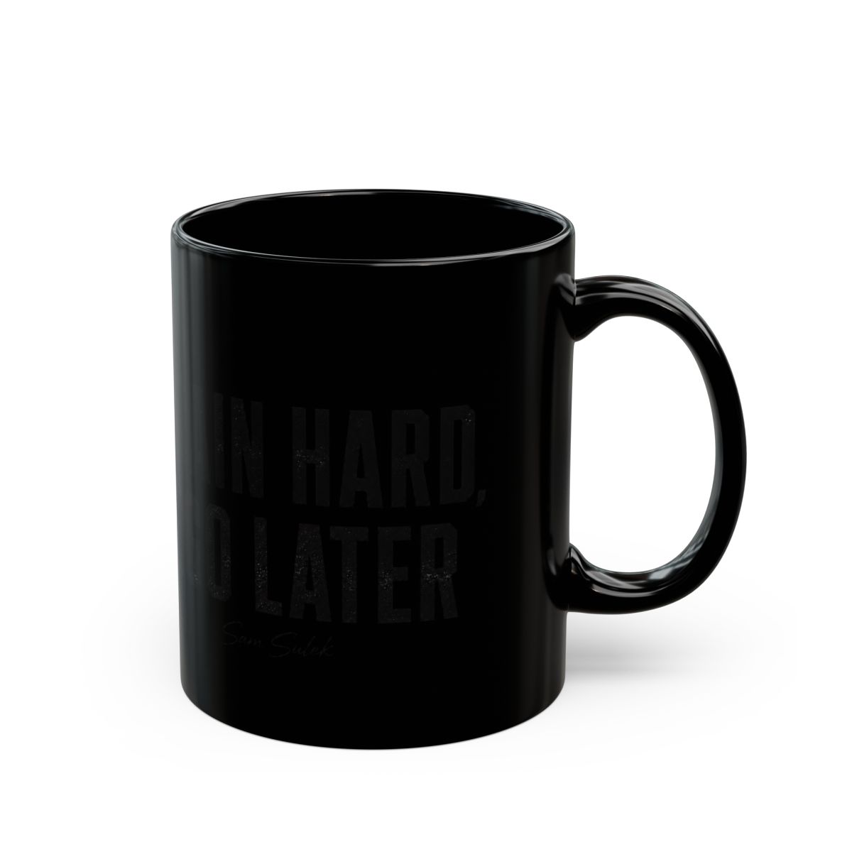 Sam Sulek "Train Hard, Ego Later" Black Mug