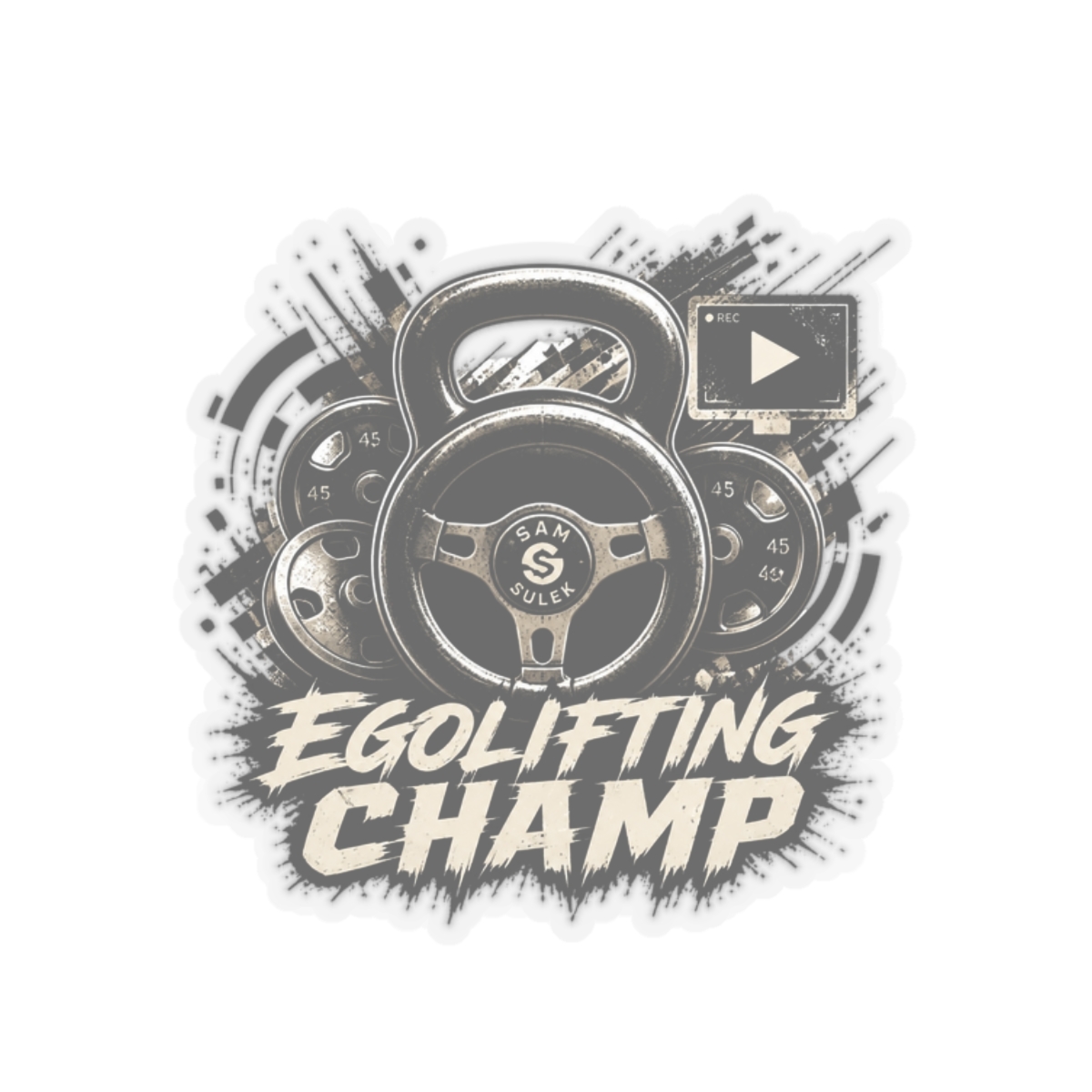 Sam Sulek "Egolifting Champ" Sticker