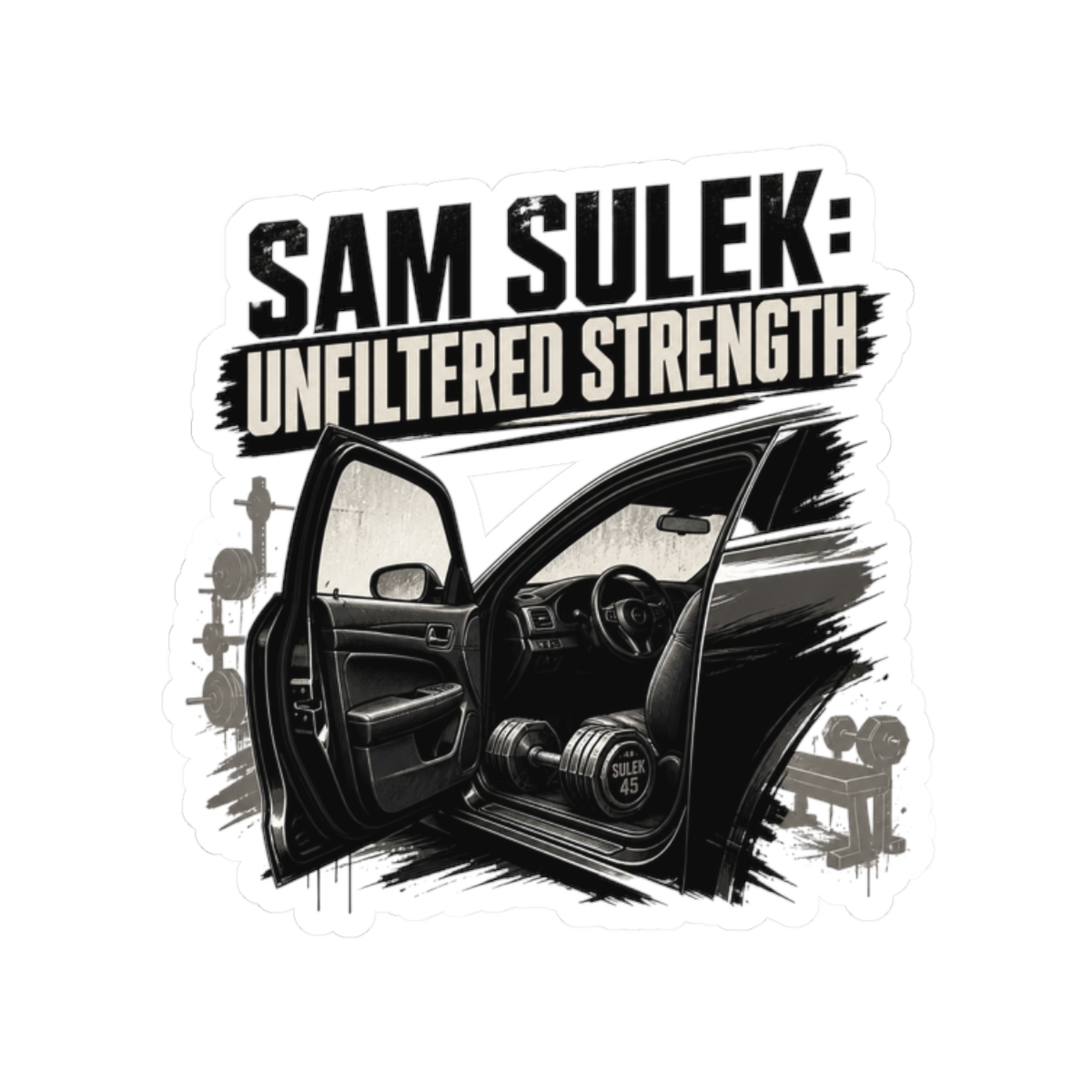 Sam Sulek "Sam Sulek: Unfiltered Strength" Sticker